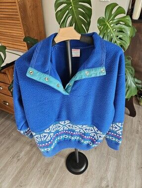VTG Lady Foot Locker Quarter Button Sweater